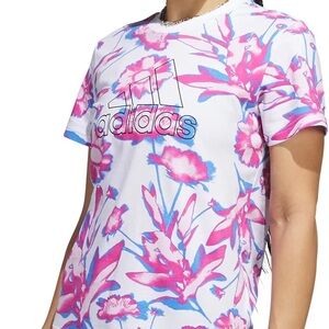 EUC Adidas Women's Bloom AOP Graphic Short Sleeve T-Shirt